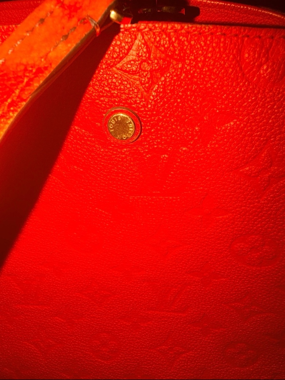 Louis Vuitton Orange Embossed Monogram Satchel with Strap - Picture 2 of 12